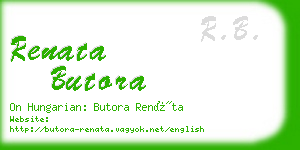 renata butora business card